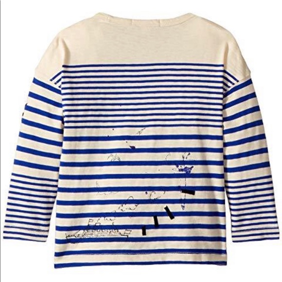 Burberry Blue & White Stripe 7Y / 8Y Cotton Shirt NEW WITH TAGS - Picture 2 of 2